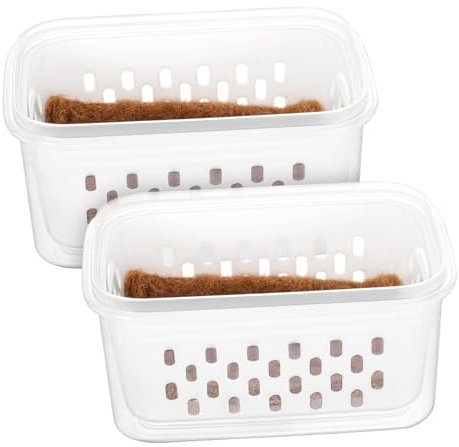 SUPVOX 2 Pièces Lot de Pots de Germination Transparents avec Drainage Accessoires de Jardinage Pots de Semis Compactes pour Culture sans Terre pour Intérieur et Extérieur