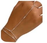 Yowivon Gold Handkettenarmband mit Ring für Frauen, 14K Vergoldete Gliederkette, Zierliche Stapelbare Ringarmbänder, Modischer Verstellbarer Hypoallergener Schmuck als Geschenk