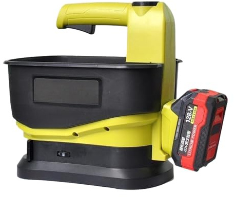 JISADER Elektrischer Düngerstreuer 6 Gang Geschwindigkeit Einstellen Handwerkzeug Handstreuer