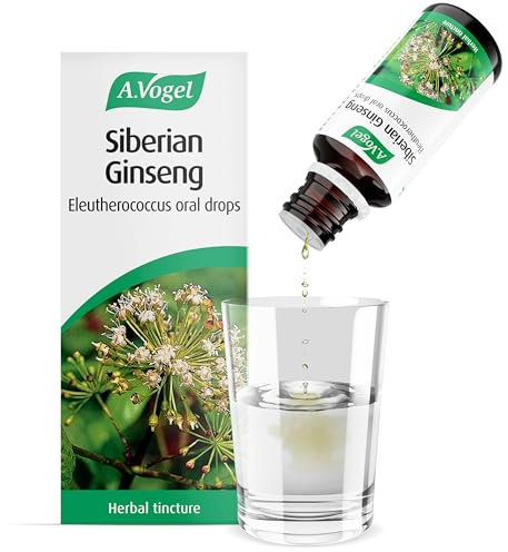 A.Vogel Siberian Ginseng Eleutherococcus Drops | Herbal Food Supplement | Made from Siberian Ginseng Root | Suitable for Vegans | 50ml