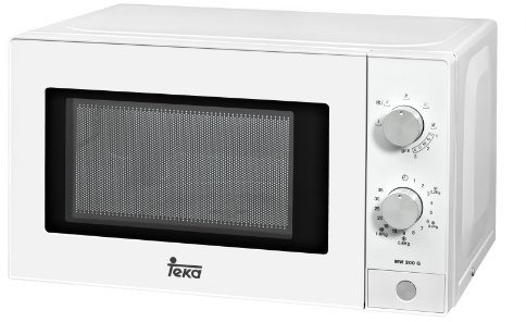 Teka - Microondas Mw200G, 20L, 1050W/700W, Congrill, Mecánico, Descongel.Por Tiempo, Blanco