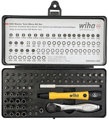 Wiha 75965 65-teiliges System 4 ESD Safe Master Technician Ratsche und MicroBits Set