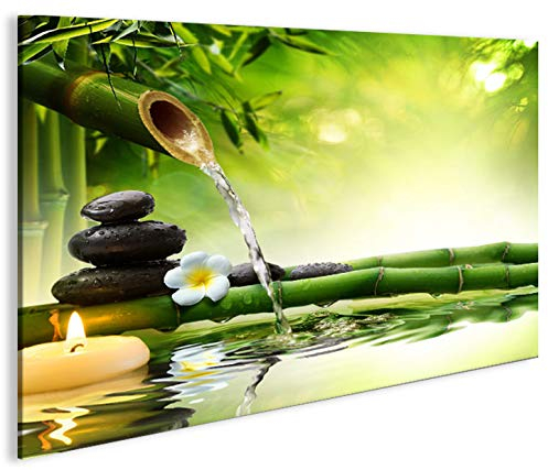 islandburner Bild Bilder auf Leinwand Wasser Zen V3 1p XXL Poster Leinwandbild Wandbild Dekoartikel Wohnzimmer Marke