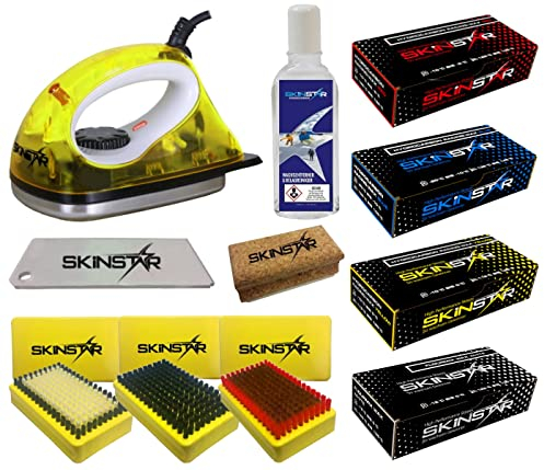 SkinStar Starter Set, Wachseisen Bürste Hydrocarbonwachs Abziehklinge 11-teilig