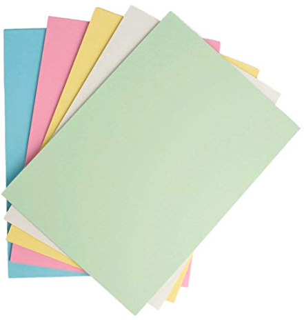 Casa di carta e carta A2 220 g/mq, colori pastello assortiti, confezione da 50 fogli)