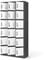 Jan Nowak Umkleideschrank 3B6A Fächerschrank Schließfachschrank mit 18 Fächern Metall Pulverbeschichtung 185 cm x 90 cm x 40 cm (H x B x T (Anthrazit-Weiß)