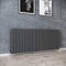 ELEGANT 600 x 1596 mm Horizontal Column Radiator Double Flat Panel Anthracite Designer Radiators