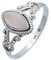 mantraroma Ring 925 Silber Damen Rosenquarz Edelstein rosa ausgefallen verspielt