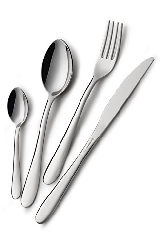 Eme Posaterie Segno - Set di Posate da Tavola in acciaio inox 18/10, per 6 persone, 24 pezzi