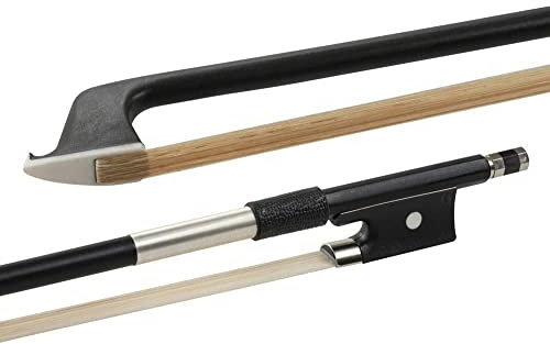 GLASSER Violinbogen, Fiberglas, Made in USA, 203SH-44, Neusilberbewicklung, für 4/4 Violine