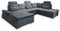 Stella Trading NALO Wohnlandschaft in U-Form, Stoffbezug Anthrazit - Ausziehbares Sofa mit Schlaffunktion und Bettkasten - 324 x 107 x 170 (218) cm (B/H/T)