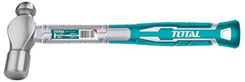 TOTAL - Martello a sfera | Con testa in acciaio forgiato | Manico in fibra bimateriale | Professionale, Comodo e Sicuro | Strumento da falegname | Peso di 450 gr