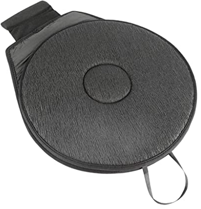 Hellery Drehendes Sitzkissen Drehsitz Drehkissen Auto Einstiegshilfe Ausstiegshilfe, 360-Drehung, Schwarz, 42cm
