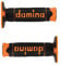 Manopole Dominó in gommatermoplastica per manubrio Motocross, Pitbike, Enduro, Trial, MX, Freeride (Arancione)