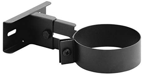 rg-vertrieb Pelletrohr DN 80mm Pellet Ofenrohr Rauchrohr Pellet Bogen 90°Wandfutter T-Stück Rosette Senotherm Lack Kamin Zubehör mit Dichtung wählbar (Wandhalter)