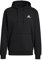 adidas Men's Standard Essentials Fleece 3-Stripes Hoodie, Black/White, Large