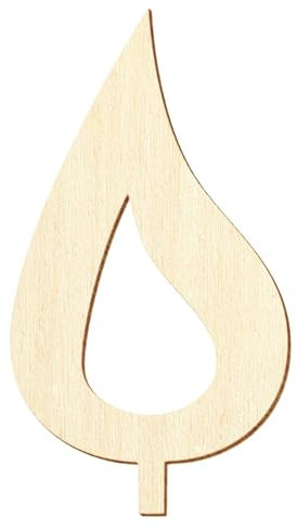 Holz Kerzenflamme V2 - Deko Basteln 5-50cm, Pack mit:1 Stück, Höhe:48cm hoch