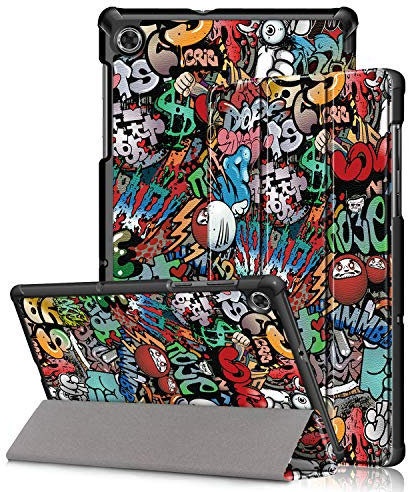 Kemocy Cover per Lenovo Tab M10 Plus TB-X606F/TB-X606X,Ultra Sottile PU Pelle Flip Smart Cover con Funzione di Supporto Custodia per Lenovo Tab M10 FHD Plus 10,3 Pollici Tablet,Graffiti