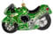 Holyart Grünes Motorrad, Weihnachtsbaumschmuck aus mundgeblasenem Glas