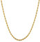 KRKC&CO 2,5mm dünne Kordelkette Rope Kette Edelstahl, 18K Gold beschichtet Zopfkette, feine Goldkette für Herren Damen, Unisex Rope Halskette Seilkette, Geburtstag Weihnachten Geschenke, Länge 55,9cm