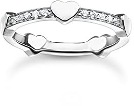 THOMAS SABO Damen Ring Pavé mit Herzen