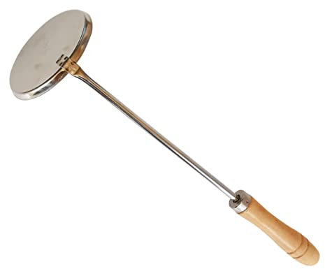 PATKAW Moule à Pilier D'huile Cuillère à Huile Antiadhésive Poêle à Crêpes Timbale Moule en Fer Passoire en Métal en Acier Inoxydable Fer à Repasser Espagnol Déchiré à La Main Bois Bunu