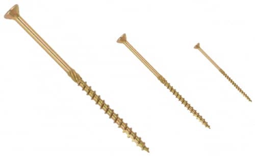 Gedotec Holzschrauben mit Reibteil und Torx-Antrieb | 4,0 x 80 mm, 200 Stück | Schrauben mit Senkkopf | Spanplattenschrauben gelb verzinkt mit CE Prüfung | Universalschraube für Platten aus Holz
