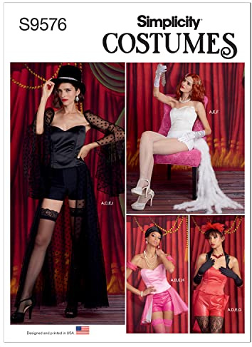 Simplicity SS9576U5 Corset, Sleeves, Collar, Shorts, Decorations and Skirts U5 16-18-20-22-24