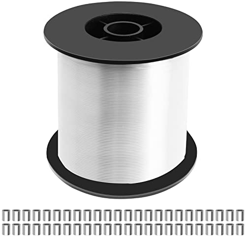 250m Transparent Nylonfaden, Tragkraft 26kg Angelschnur, 0.8mm Reißfest Nylonschnur zum Aufhängen von Kunsthandwerk, Nylon Draht für Blumenkörbe Lampen Handwerk