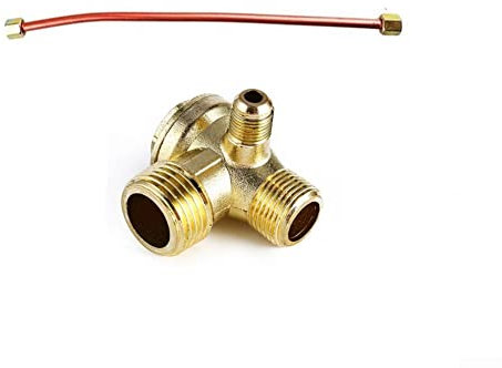 Clapet anti-retour pour compresseur d'air, tube d'échappement de 200 mm avec 3 ports en alliage de zinc pour pièces de compresseur d'air