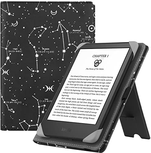 HGWALP Etui Universel pour Tout Le 6 Paperwhite eReaders, Folio Stand Coque Housse avec dragonne Compatible avec Kindle 2022/Kindle Paperwhite/Kobo/Tolino/Pocketbook 6 Pouces eReader-COS