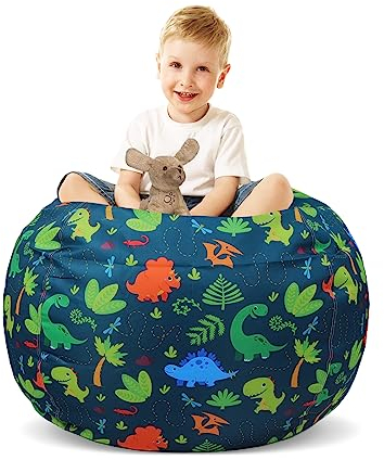 decalsweet Dinosaurier Sitzsack für Kinder Spielzeug Lagerung Groß für Kinderzimmer Aufbewahrung Nur Tasche, Kein Füller