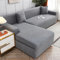 WULTNICEW Sofabezug Sofaschoner Sofa Überzug 4 Sitzer, Stretch SofaÜberwurfe Pets Dog Couch überzug Sofaschutz, Ecksofa für L Form Erfordert Zwei Couchbezug(4SITZER, Dunkelgrau)