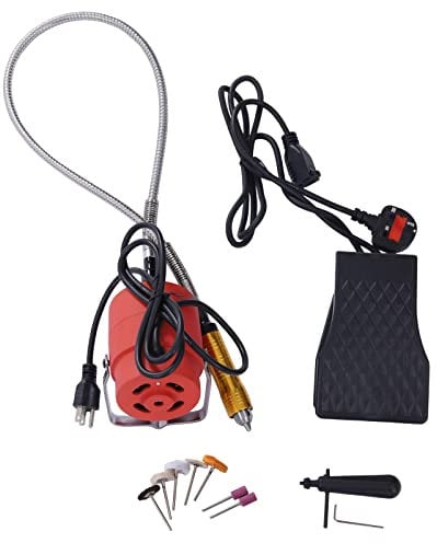 Flex Shaft Hanging Grinder Carver Rotary Tool Multi-Function Electric Grinder Soft Flexible Drill Extension Shaft for Craft Projects Creations Grinding 6mm 560W 500~25000rpm