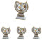 Art-Trophies AT4138 Pokal, für Erwachsene, Unisex, Mehrfarbig, 14 cm (Packung mit 4)