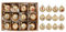 Gisela Graham 12 Days of Christmas Gold Bauble Decorations
