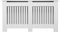 Vivo Technologies Large Radiator Cover White Modern, MDF Wood Vertical Slat Grill Shelf Cabinet Decorative Heater Cover, W 152 x H 82 x D 19 cm