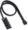 Hub Répartiteur PWM 4 Voies, Câble d'alimentation PWM 4 Broches pour Processeur/boîtier D'ordinateur, Alimentation du Ventilateur, Connecteur Multi-répartiteur, Adaptateur de