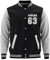 UGLYSHIRT Mücke 63 Herren College Jacke | Football Jacke Weltkulturerbe Freizeit | M1 Schwarz (XXL)