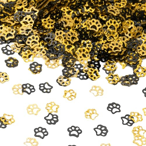 Hund Geburtstag Konfetti - 500 Stück Tischdeko Glitzer Paw Streudeko für Party Deko