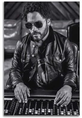 RIOEPURRT Poster, Motiv: Sängerin, Lenny Kravitz, dekoratives Gemälde, Leinwand, Wandposter und Kunstdruck, moderne Familienschlafzimmer-Dekoration, Poster, 20 x 30 cm