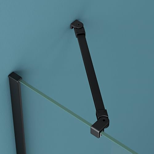 Mai & Mai Stabilisation Barre de Fixation Stabilisateur de Paroi de Douche Noir Rectangulaire