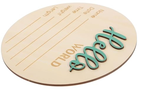 BESTonZON Babyzimmer Namensschilder Willkommen Baby Schild Runde Geburtsanzeige Namensschild
