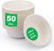 PACK OF 50 STRONG DISPOSABLE BOWLS for HOT & COLD FOODS, SOUPS, DESSERTS - 340ml/12oz, Biodegradable & Ecofriendly Paper Bowls, Perfect for Parties
