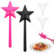 Nogeqi Pack of 6 Salt and Pepper Shakers, Magics Wall, Magic Wand Star Kitchen Salt Shaker, Star-Shaped Salt Shaker with Holes for Table Decoration, Kitchen, Restaurant (Black, Rose Red)