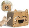 Ultiness® Katzenhöhle mit Kratzbrett, Katzenhaus mit Pappe, Kratzpappe Katze, Kratzmatte Katze, Katzenmöbel für Katzen Zubehör 44x25x38 cm Kratzpad Kratzbrett Katze, Katzenzubehör für Katzenliebhaber