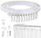 LOMUG Rail de rideau de plafond flexible, 5 m, montage au plafond, rail de rideau incurvé avec roulettes silencieuses pour l'intimité dans le salon et la salle de bain, séparateur de pièce