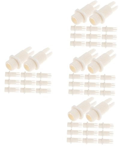 Angoily 4 Sätze Kronleuchterschnalle Aus Draht Schnuranker Kabelverschraubung Beanspruchung Monitorständer Faden Rohr Licht Steckdose Bieger Clips Weiß Plastik 100 Stück * 4