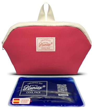 Huniox® Cool Bag – Borsa Termica Pranzo Ufficio – Borsa Porta Pranzo Termico – Porta Schiscetta Pranzo – 24,5×14×10 cm · 3L (Pink, Snack)