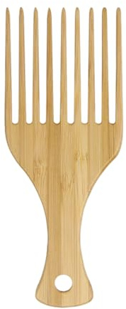 Peigne Afro Africain En Bois, Peigne En Bambou Cheveux, Peignes Afro À Dents Larges Pour Soulever Et Coiffer Les Cheveux